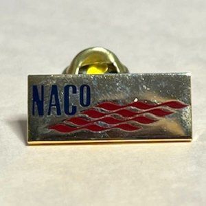 NACo (National Association of Counties) Gold Tone Lapel Hat Pin 1"
